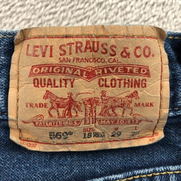 Vintage Levis Womens 569 Jeans Size 18 Loose Straight Classic Blue Denim Casual - Picture 11 of 13